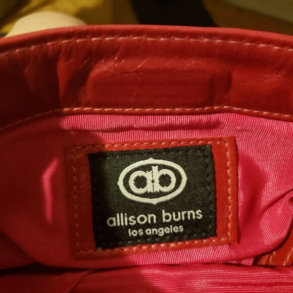 Allison Burns Red Leather Clutch Purse. Never Used! - Picture 6 of 8
